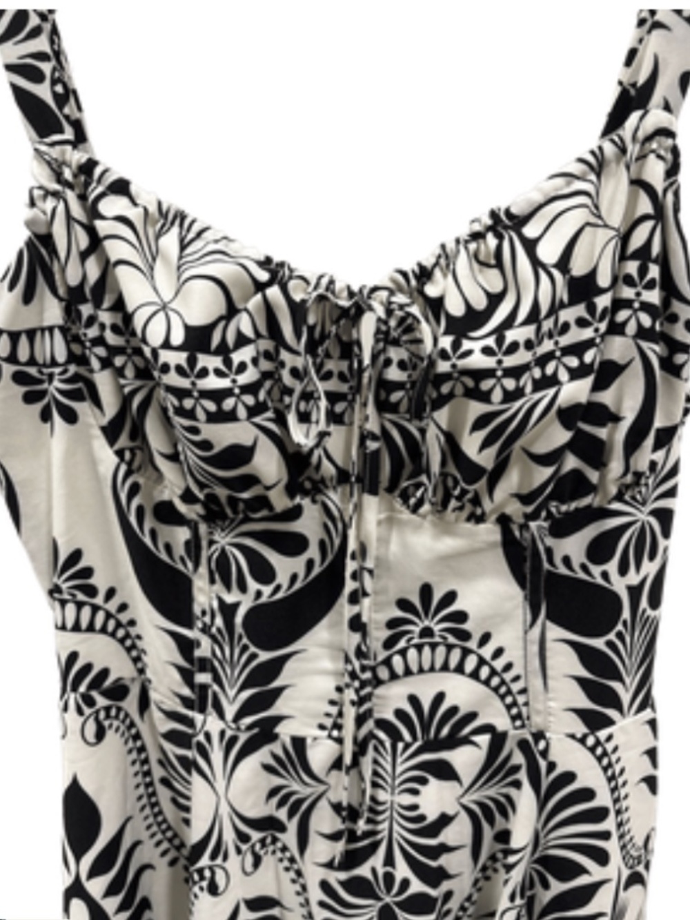 Blush & Day Ivory & Black Maxi Sundress (Lined) | Size M - Picture 3 of 4